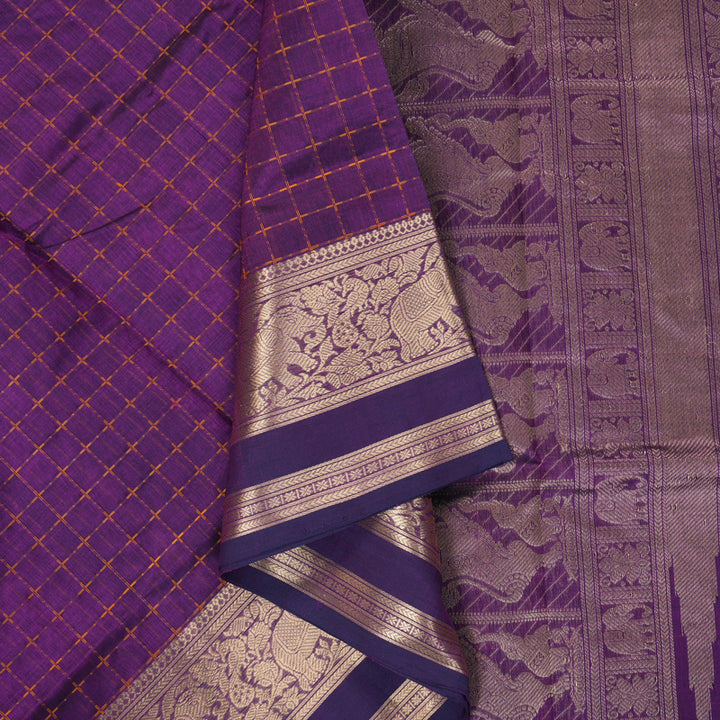Hayagrivas Purple Kanchi Silk Cotton Saree KSBE124C8-21