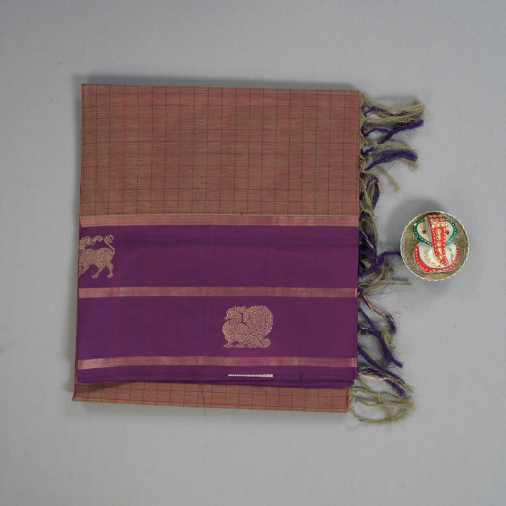 Hayagrivas Olive Green & Pink (Shot Colour) Kanchi Silk Cotton Saree KSBE124C8-29