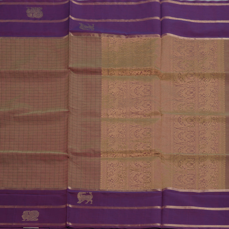 Hayagrivas Olive Green & Pink (Shot Colour) Kanchi Silk Cotton Saree KSBE124C8-29