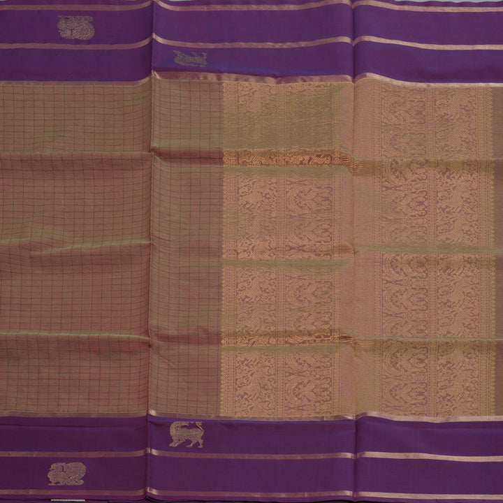 Hayagrivas Olive Green & Pink (Shot Colour) Kanchi Silk Cotton Saree KSBE124C8-29