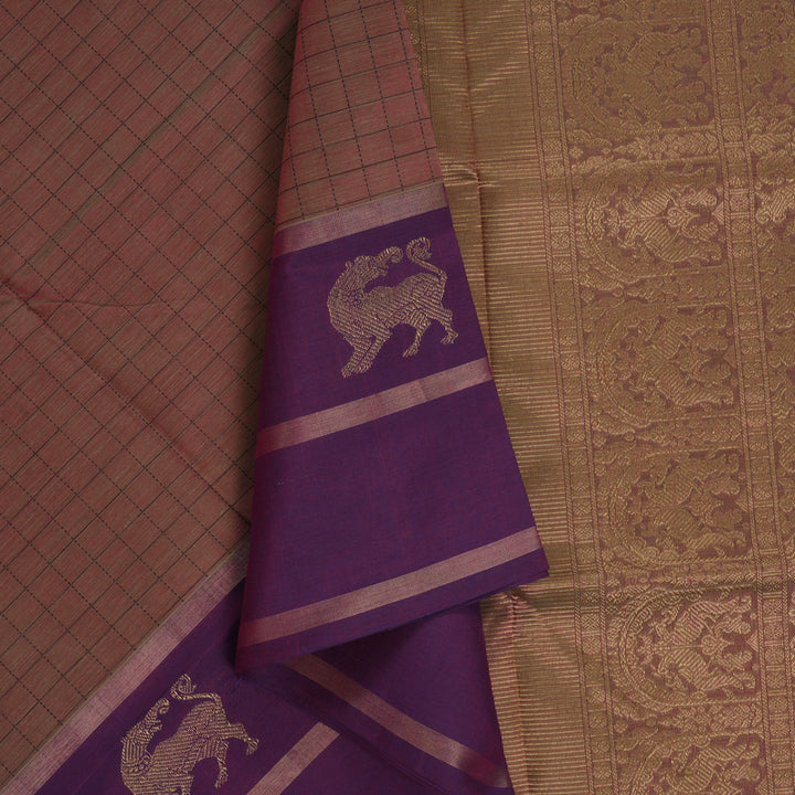 Hayagrivas Olive Green & Pink (Shot Colour) Kanchi Silk Cotton Saree KSBE124C8-29