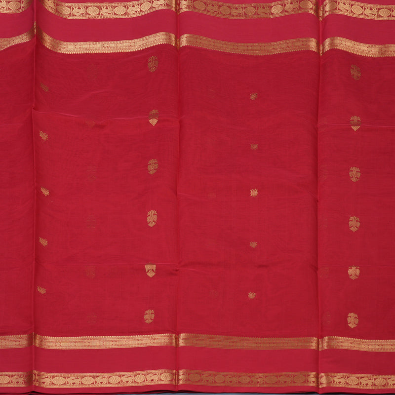 Hayagrivas Tomato Pink Kanchi Silk Cotton Saree KSBE124C8-30