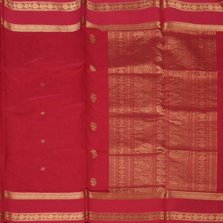 Hayagrivas Tomato Pink Kanchi Silk Cotton Saree KSBE124C8-30