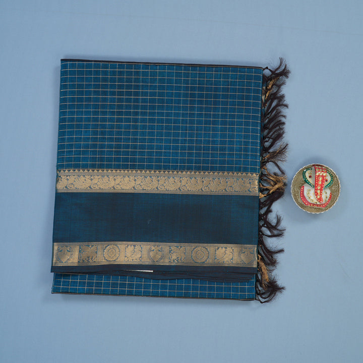 Hayagrivas Ramar Blue Kanchi Silk Cotton Saree KSBE124C8-31