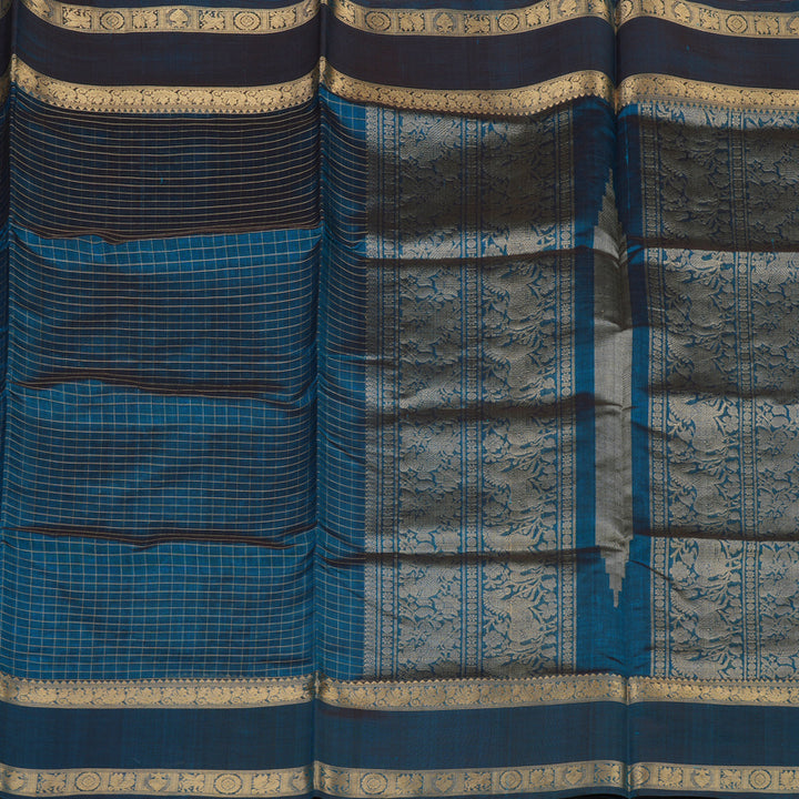 Hayagrivas Ramar Blue Kanchi Silk Cotton Saree KSBE124C8-31