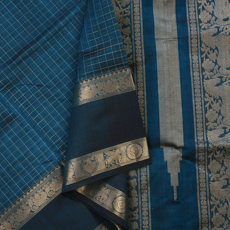 Hayagrivas Ramar Blue Kanchi Silk Cotton Saree KSBE124C8-31