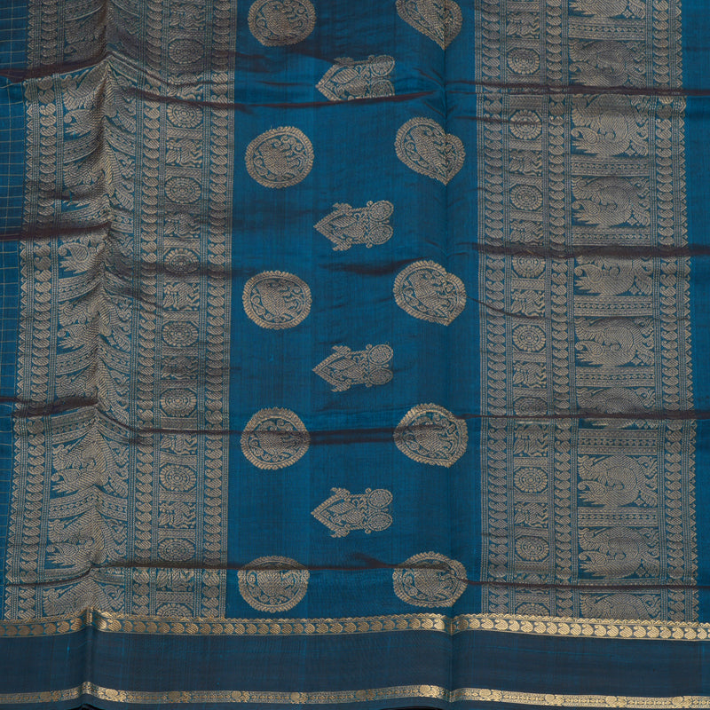 Hayagrivas Rama Blue Kanchi Silk Cotton Saree KSBE124C8-32