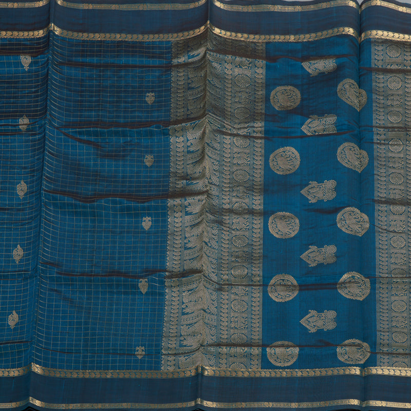 Hayagrivas Rama Blue Kanchi Silk Cotton Saree KSBE124C8-32