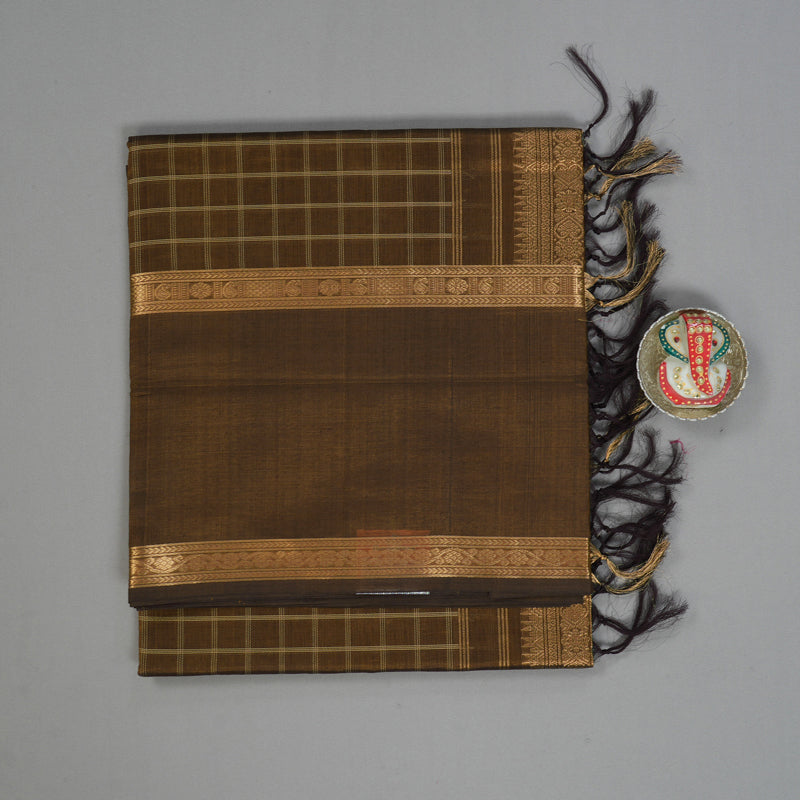 Hayagrivas Dark Gold Kanchi Silk Cotton Saree KSBE124C8-37