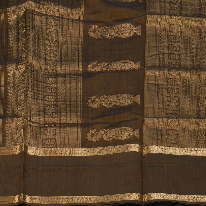 Hayagrivas Dark Gold Kanchi Silk Cotton Saree KSBE124C8-37