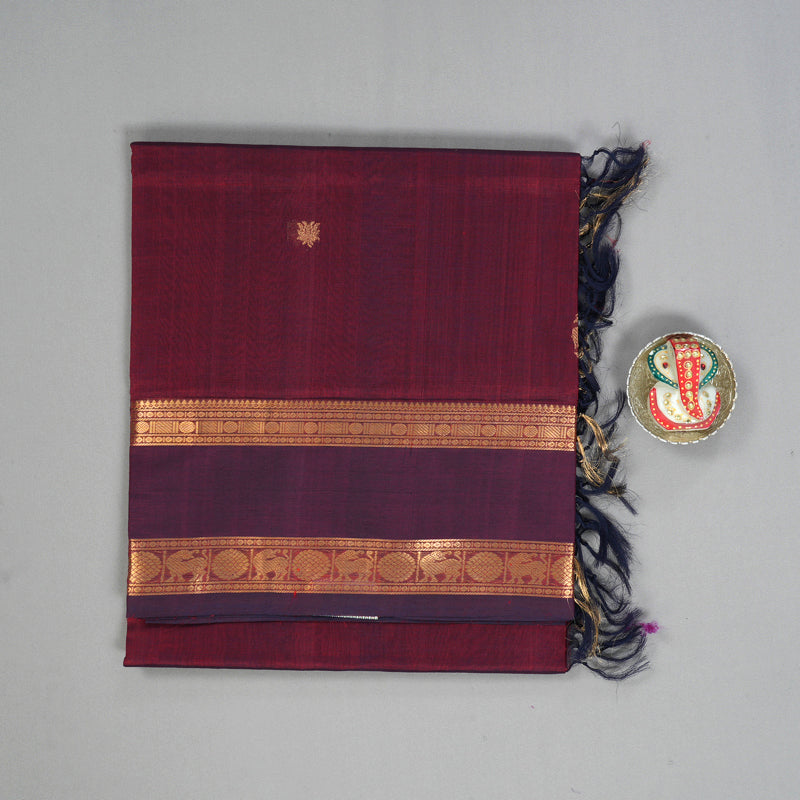 Hayagrivas Wine Kanchi Silk Cotton Saree KSBE124C8-4