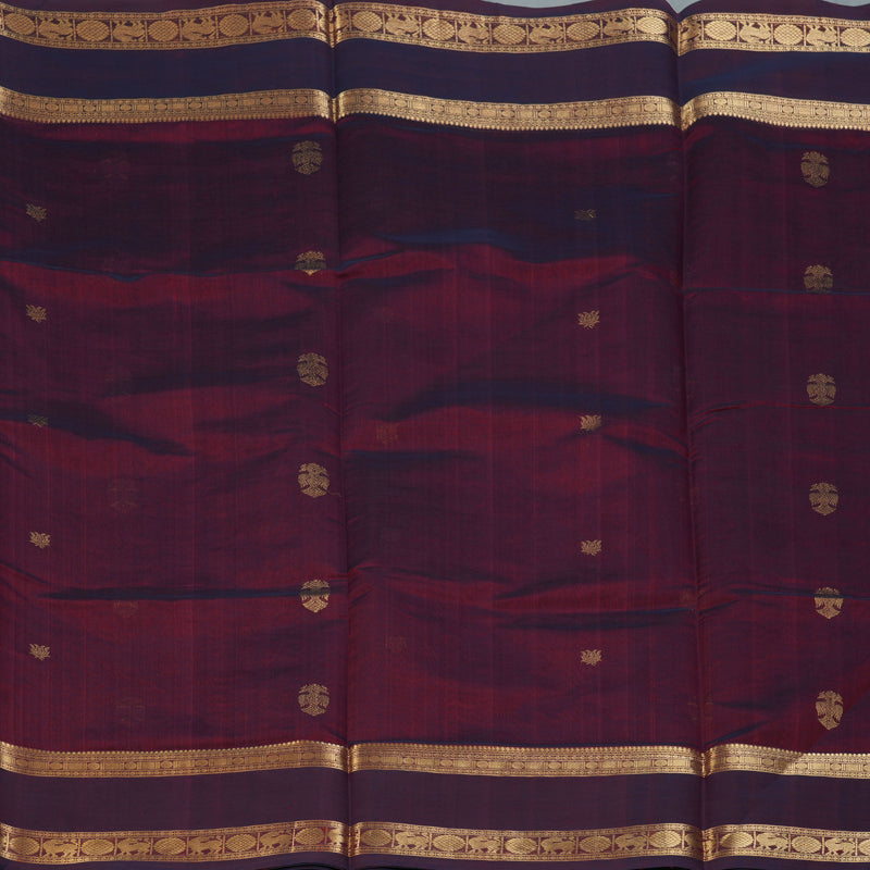 Hayagrivas Wine Kanchi Silk Cotton Saree KSBE124C8-4