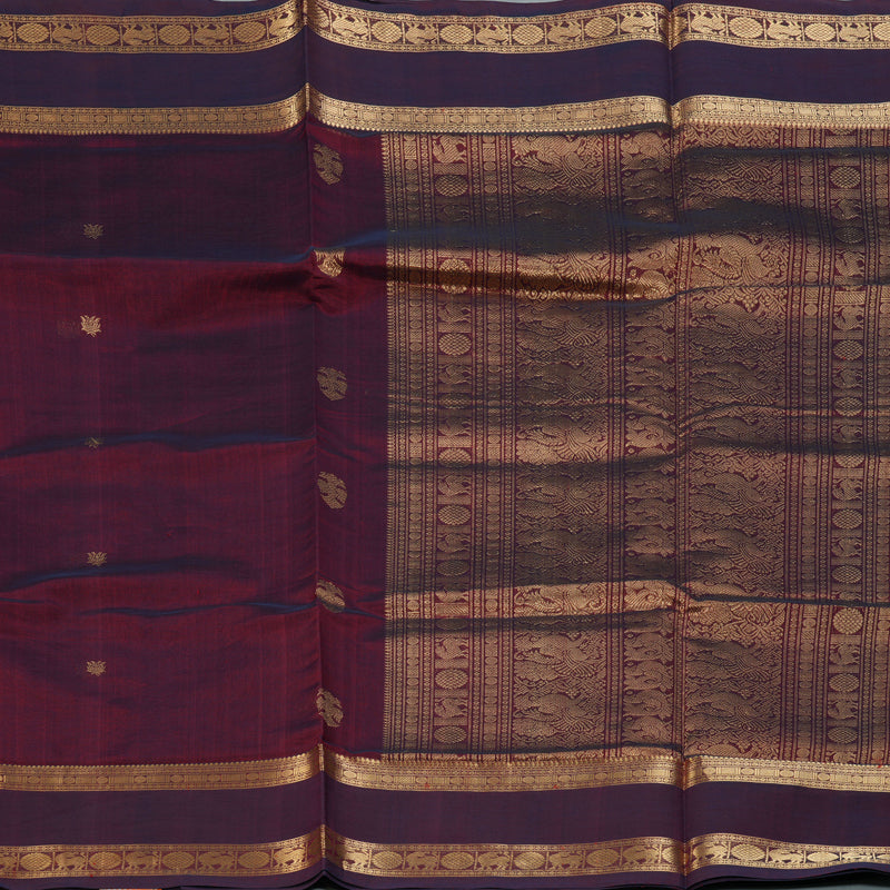 Hayagrivas Wine Kanchi Silk Cotton Saree KSBE124C8-4