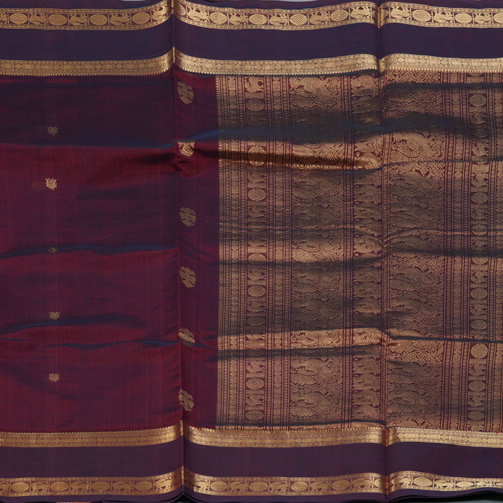 Hayagrivas Wine Kanchi Silk Cotton Saree KSBE124C8-4