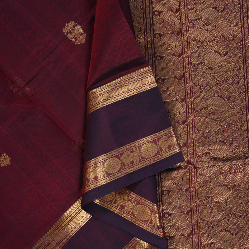 Hayagrivas Wine Kanchi Silk Cotton Saree KSBE124C8-4