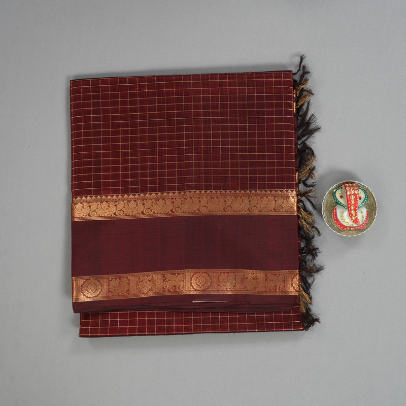 Hayagrivas Araku Maroon Kanchi Silk Cotton Saree KSBE124C8-9