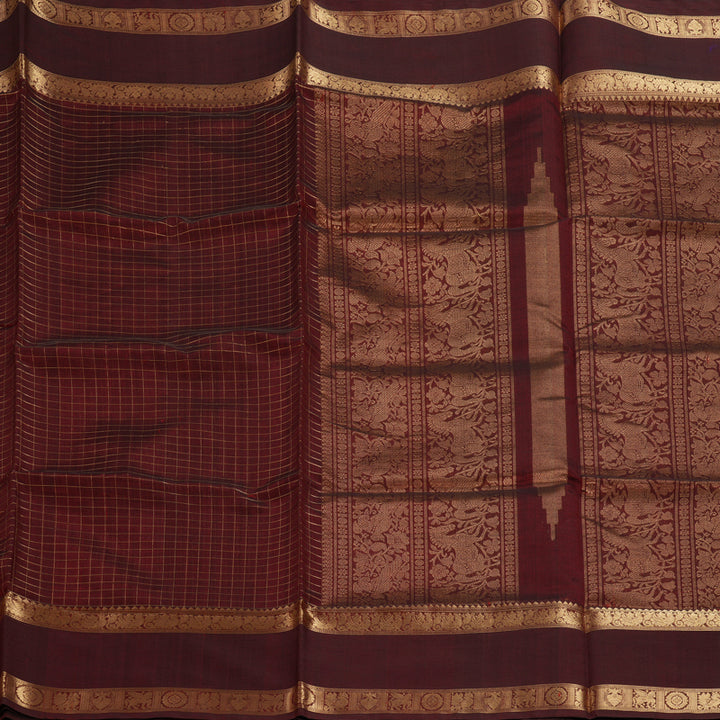 Hayagrivas Araku Maroon Kanchi Silk Cotton Saree KSBE124C8-9
