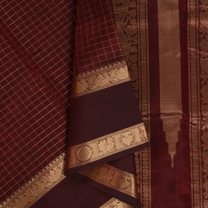 Hayagrivas Araku Maroon Kanchi Silk Cotton Saree KSBE124C8-9