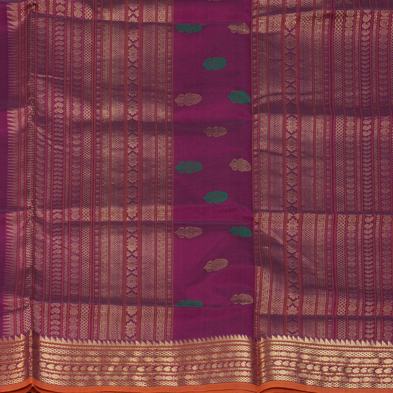 Hayagrivas Magenta Kanchi Silk Cotton Saree KSBE124C9-13