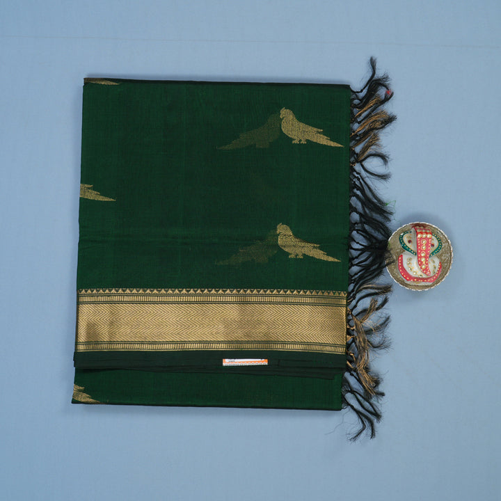 Hayagrivas Bottle Green Kanchi Silk Cotton Saree KSBE124C9-14