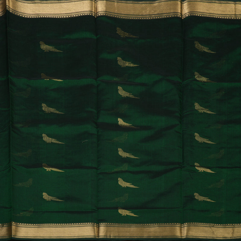 Hayagrivas Bottle Green Kanchi Silk Cotton Saree KSBE124C9-14
