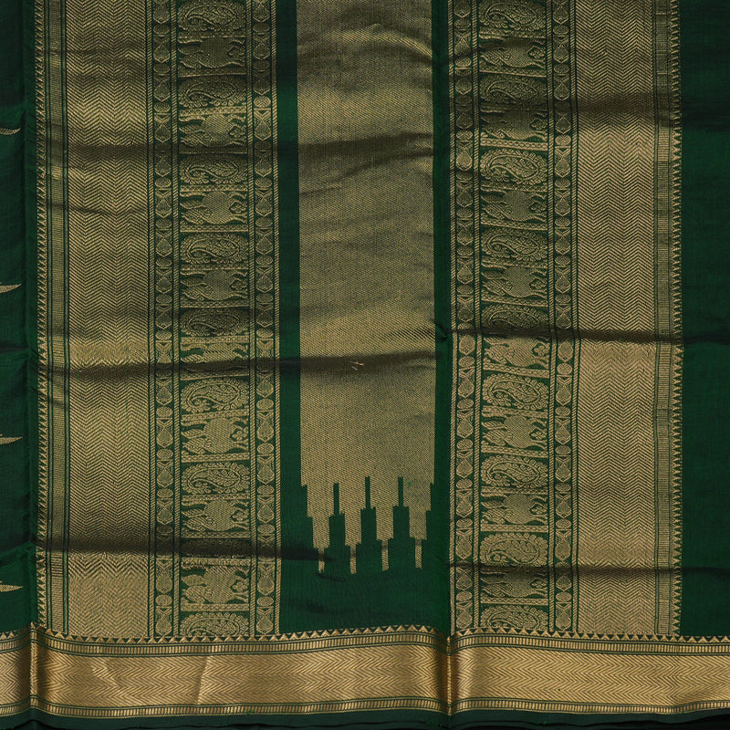 Hayagrivas Bottle Green Kanchi Silk Cotton Saree KSBE124C9-14