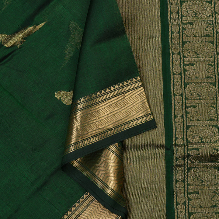 Hayagrivas Bottle Green Kanchi Silk Cotton Saree KSBE124C9-14