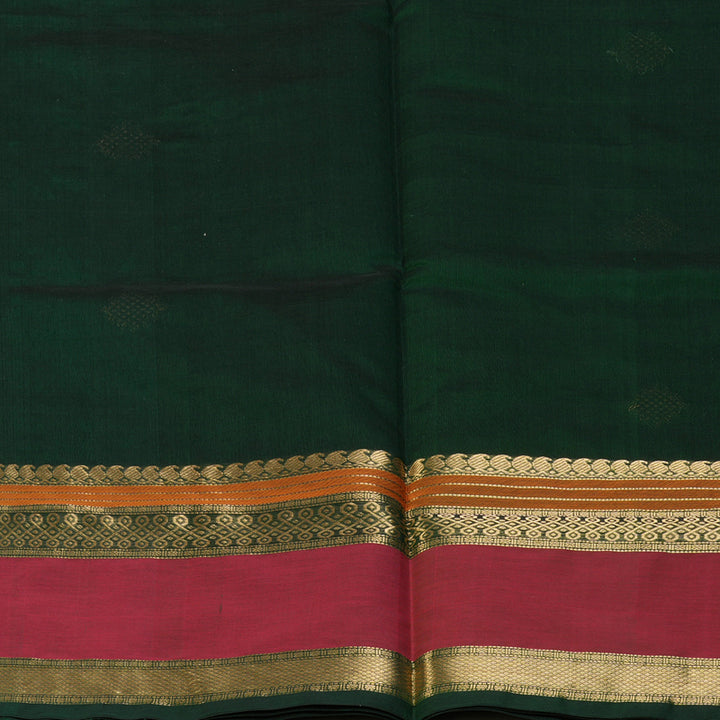 Hayagrivas Bottle Green Kanchi Silk Cotton Saree KSBE124C9-2