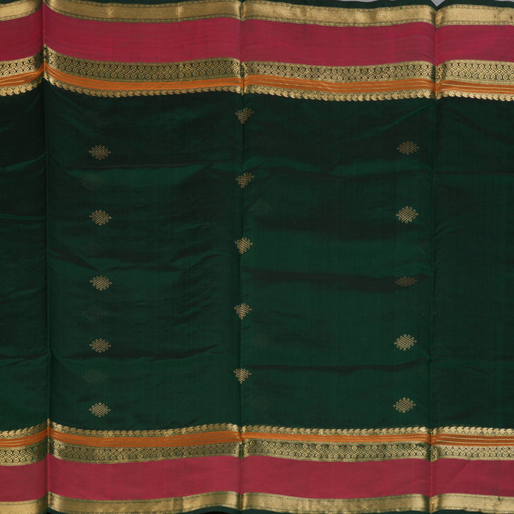 Hayagrivas Bottle Green Kanchi Silk Cotton Saree KSBE124C9-2