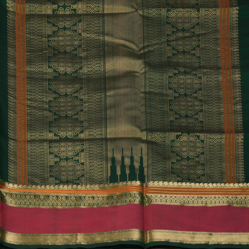 Hayagrivas Bottle Green Kanchi Silk Cotton Saree KSBE124C9-2