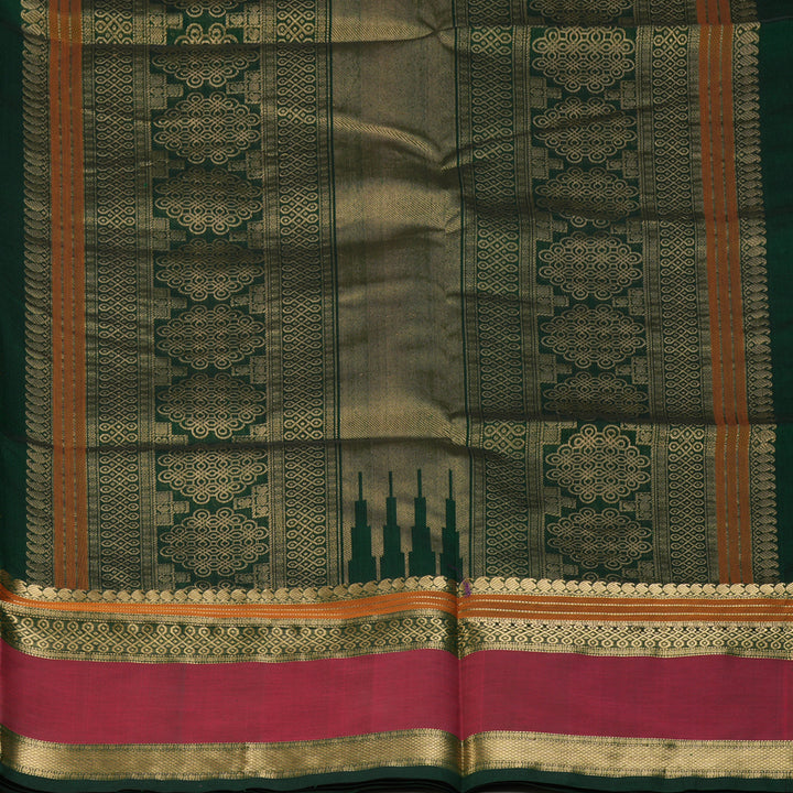 Hayagrivas Bottle Green Kanchi Silk Cotton Saree KSBE124C9-2
