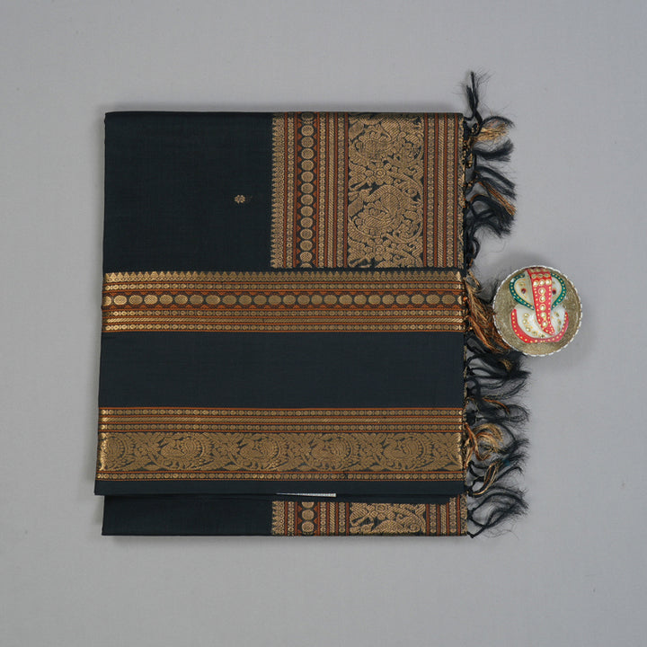 Hayagrivas Black Kanchi Silk Cotton Saree KSBE124C9-3