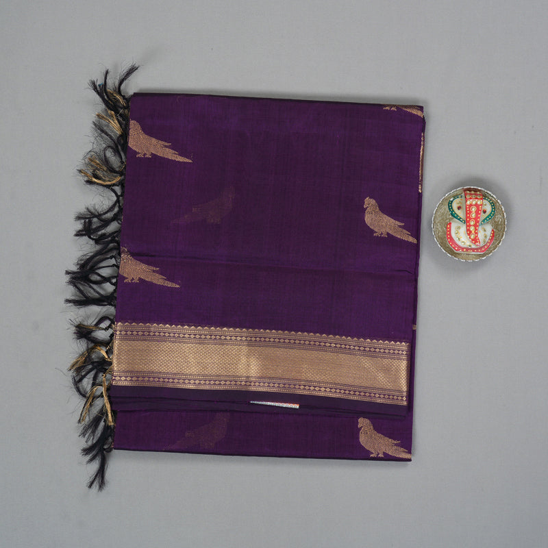 Hayagrivas Purple Kanchi Silk Cotton Saree KSBE124C9-8
