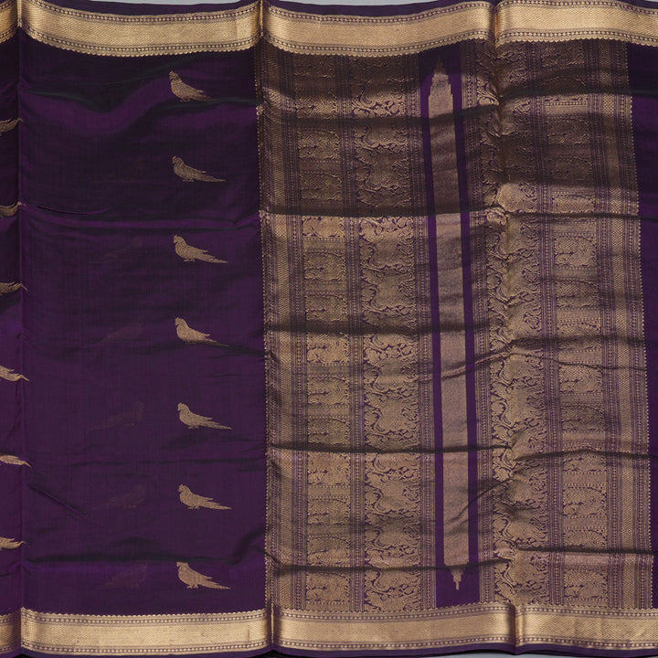 Hayagrivas Purple Kanchi Silk Cotton Saree KSBE124C9-8