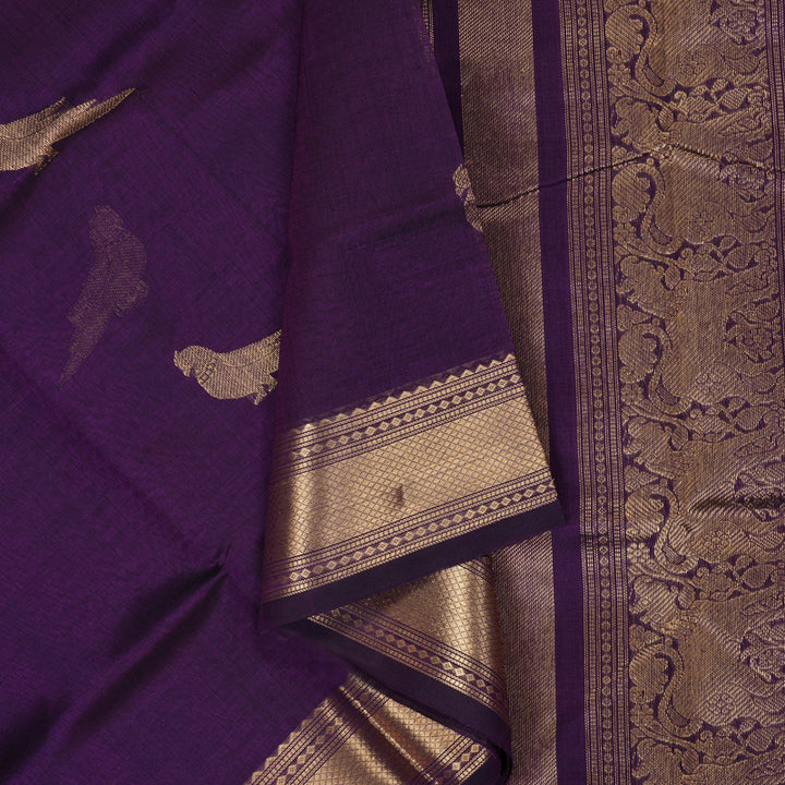 Hayagrivas Purple Kanchi Silk Cotton Saree KSBE124C9-8
