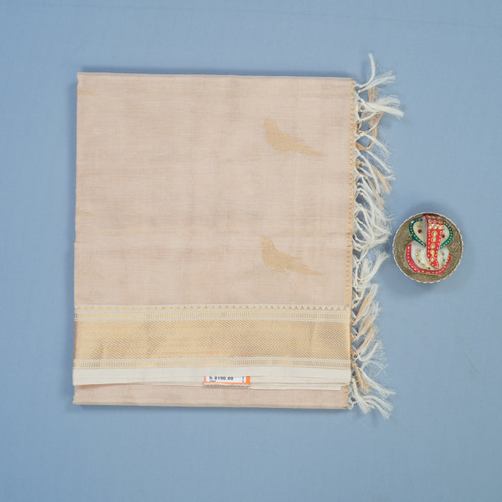 Hayagrivas Half-White Kanchi Silk Cotton Saree KSBE124C9-9