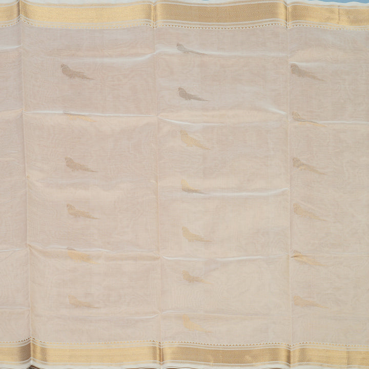 Hayagrivas Half-White Kanchi Silk Cotton Saree KSBE124C9-9