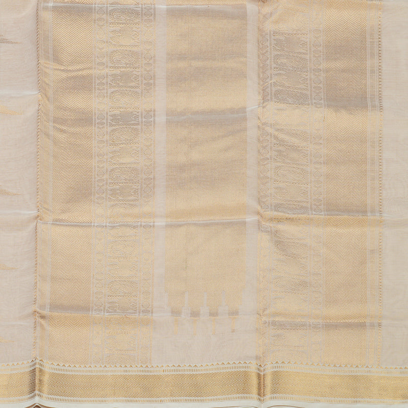 Hayagrivas Half-White Kanchi Silk Cotton Saree KSBE124C9-9