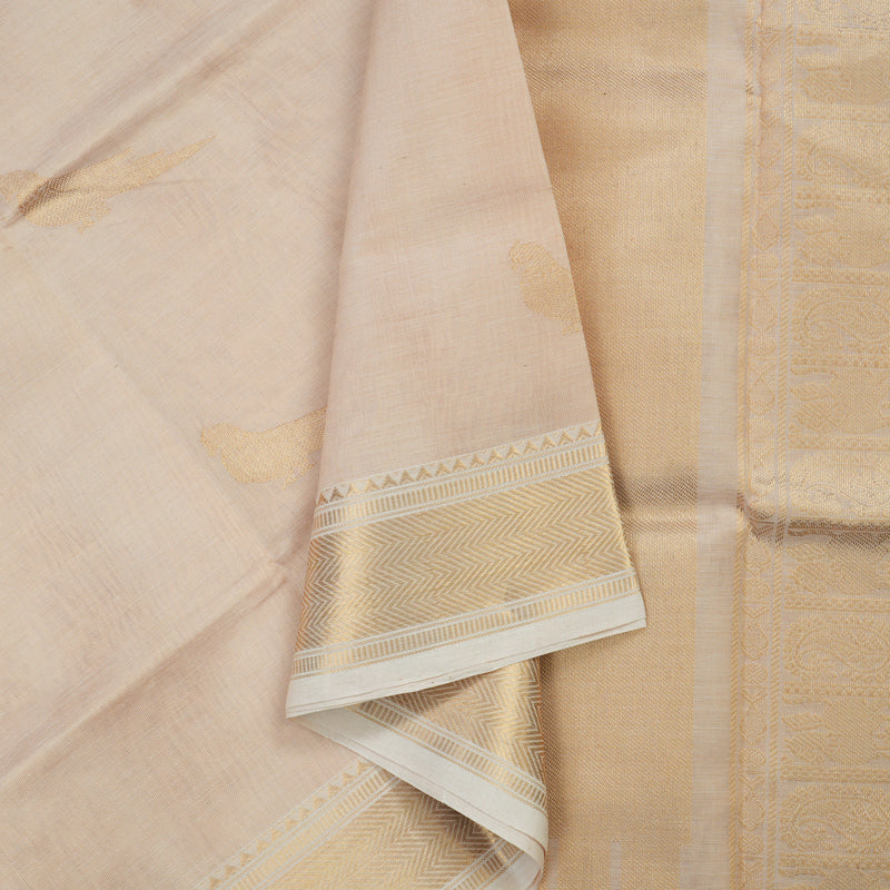 Hayagrivas Half-White Kanchi Silk Cotton Saree KSBE124C9-9