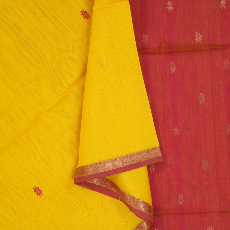 Hayagrivas Yellow Maheswari Cotton Saree KSBE125C2-11