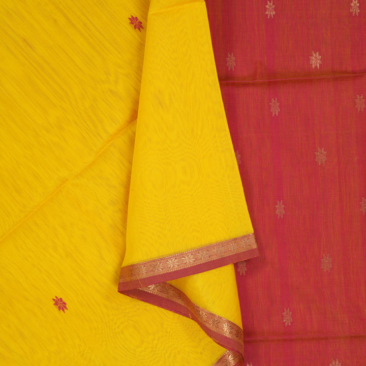 Hayagrivas Yellow Maheswari Cotton Saree KSBE125C2-11