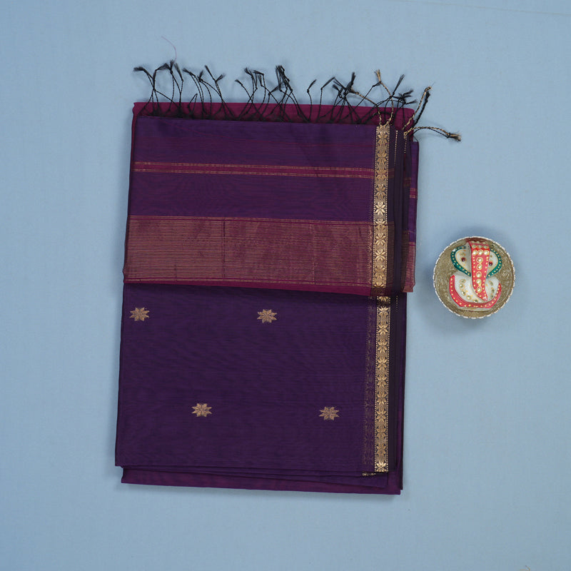Hayagrivas Violet Kora Silk Cotton Saree KSBE125C2-13