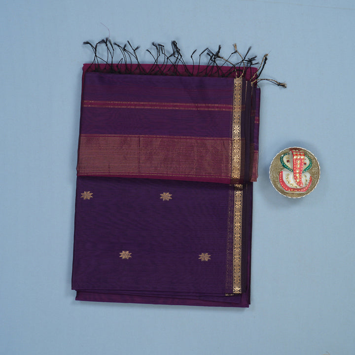 Hayagrivas Violet Kora Silk Cotton Saree KSBE125C2-13