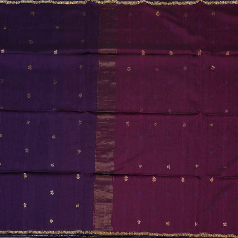 Hayagrivas Violet Kora Silk Cotton Saree KSBE125C2-13