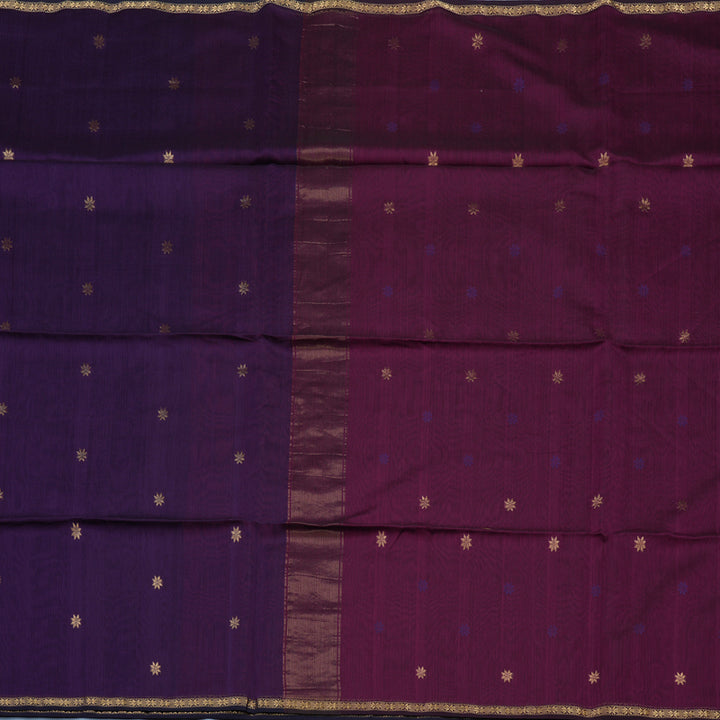 Hayagrivas Violet Kora Silk Cotton Saree KSBE125C2-13
