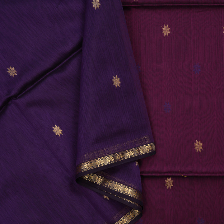 Hayagrivas Violet Kora Silk Cotton Saree KSBE125C2-13