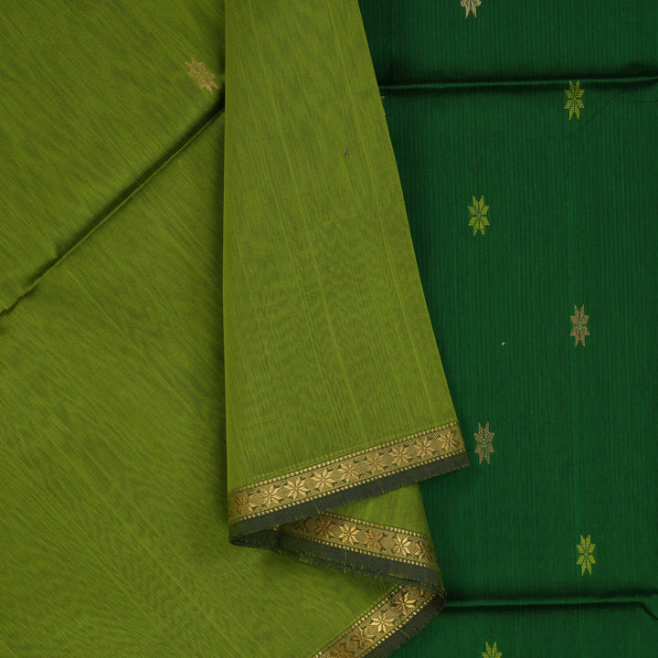 Hayagrivas Parrot Green Maheswari Cotton Saree KSBE125C2-17