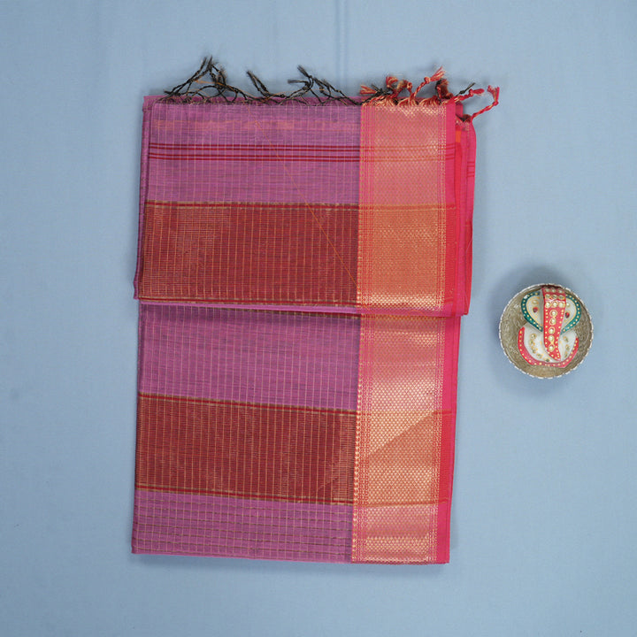 Hayagrivas Mild Purple Kora Silk Cotton Saree KSBE125C3-10