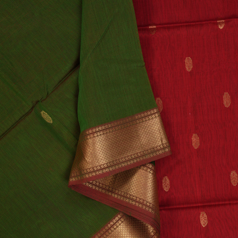Hayagrivas Manthalir Green Maheswari Cotton Saree KSBE125C4-14