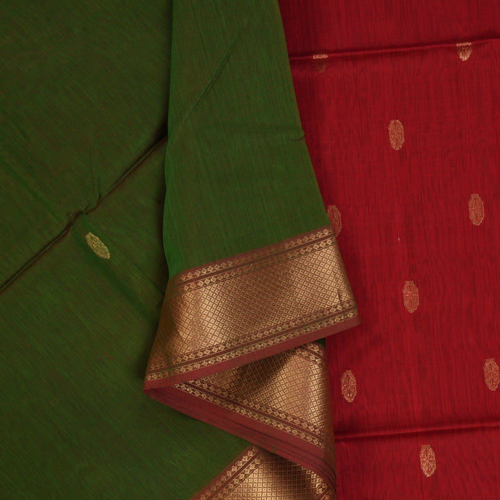 Hayagrivas Manthalir Green Maheswari Cotton Saree KSBE125C4-14